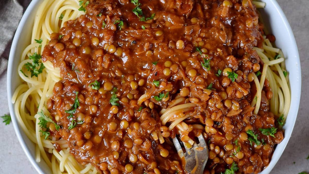 Lencsés bolognai (vegán)